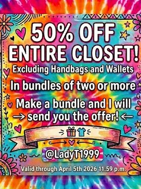 HUGE CLOSET SALE THRU 4/5/26 11:59 PM CST